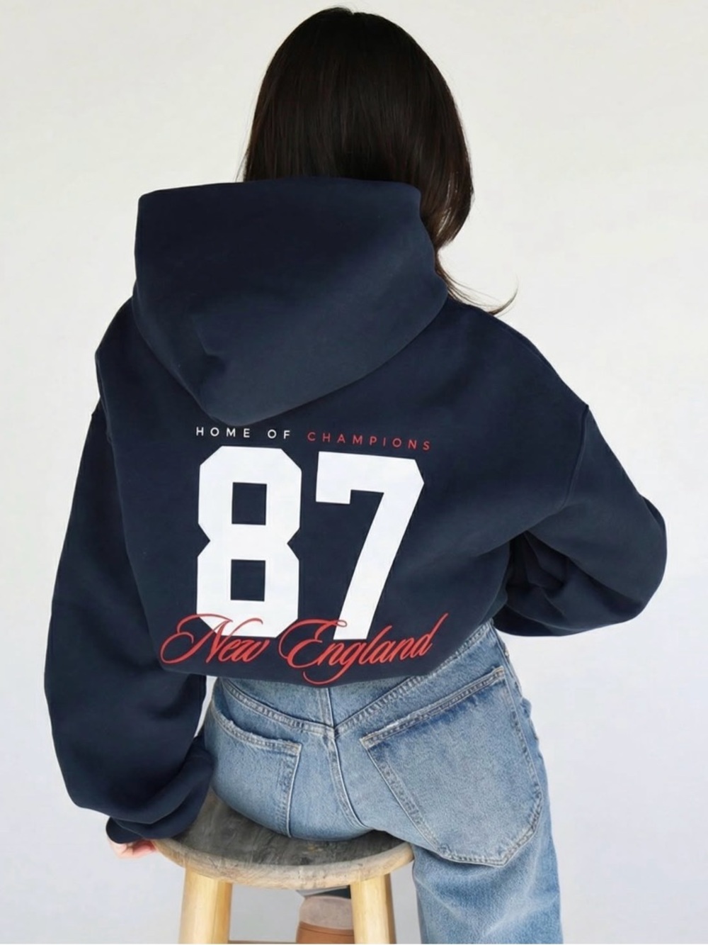 1987 Label Game Day Hoodie in "Navy" Sz Large L